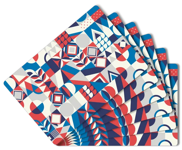 Plastic_Modern_Multicolor_Geometric_Abstract_Print_Table_Mat_Set_Of_6