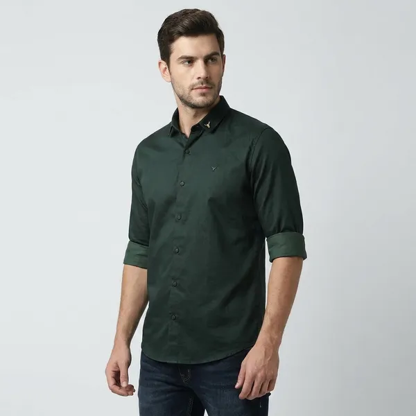 Dark_Green_Cotton_Full-Sleeve_Formal_Shirt_For_Men