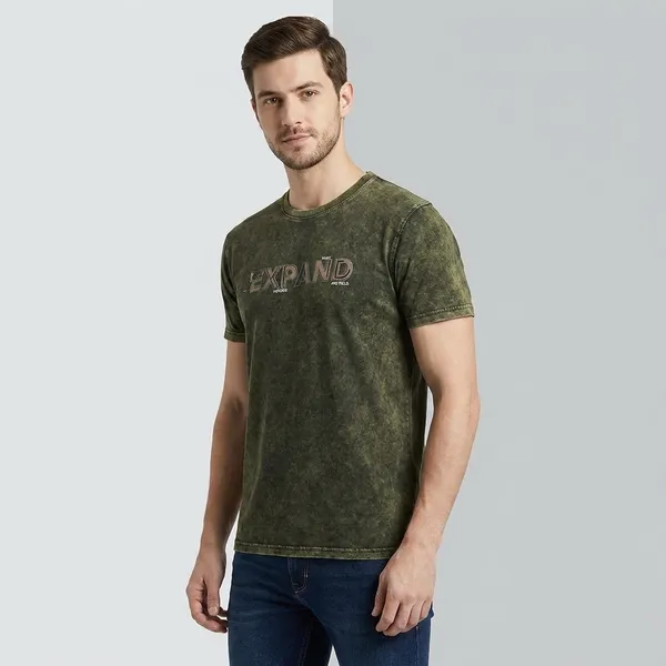 Olive_Green_Cotton_Graphic_T-_Shirt_For_Men