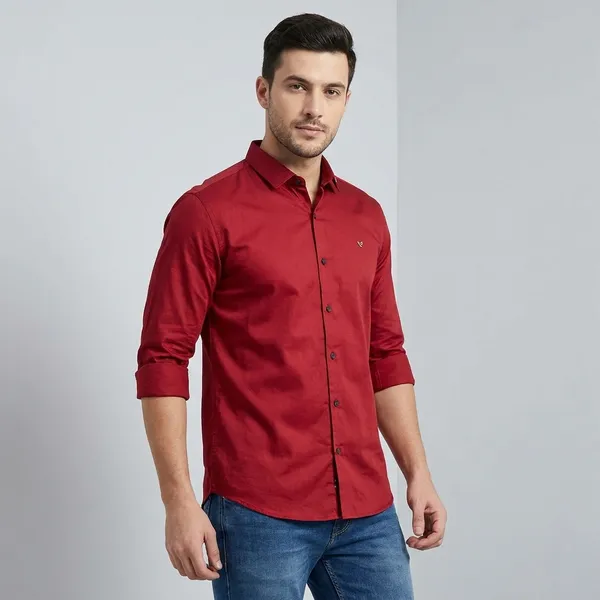 Red_Cotton_Button-Down_Casual_Shirt_With_Rolled_Sleeves_For_Men