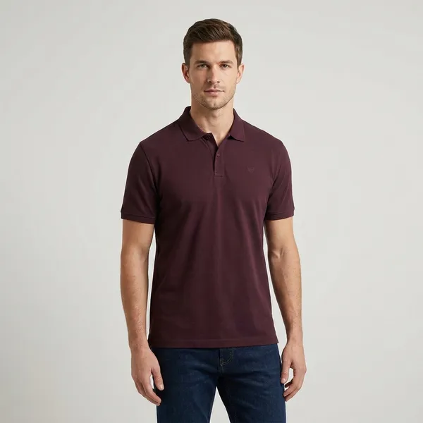 Burgundy_Denim_Polo_T-_Shirt_For_Men