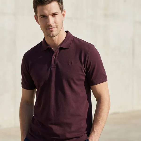 Burgundy_Denim_Polo_T-_Shirt_For_Men