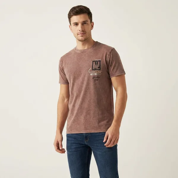 Brown_Cotton_West_Coast_Graphic_Print_T-_Shirt_For_Men
