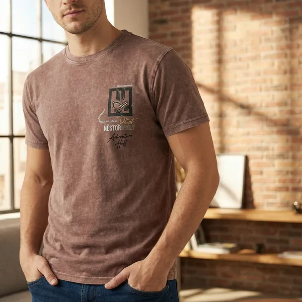 Brown_Cotton_West_Coast_Graphic_Print_T-_Shirt_For_Men