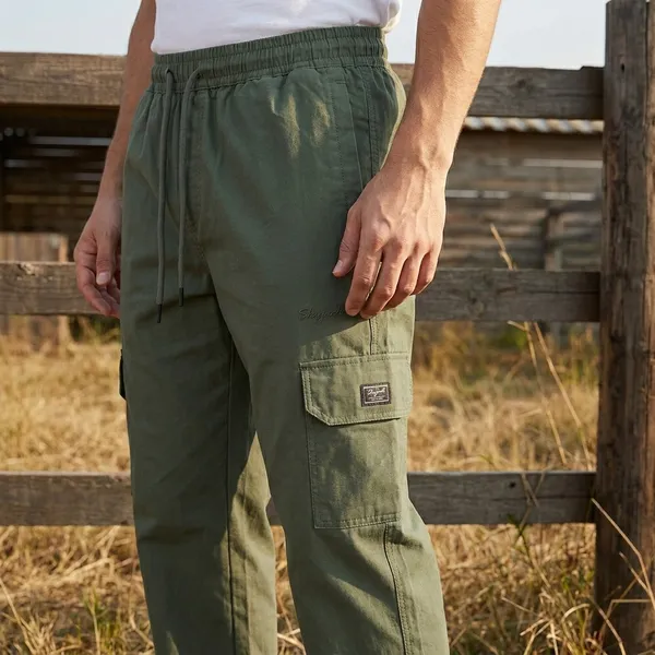 Olive_Green_Cotton_Cargo_Pants_For_Men