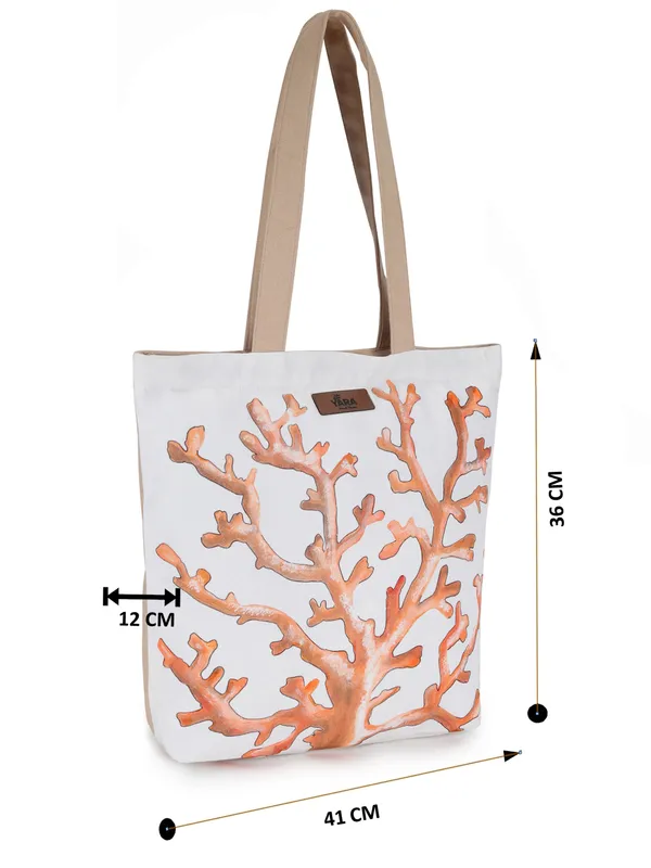 MARINA_(Beige-Brown)_Coral_Print_Canvas_Tote_Bag_With_Long_Handles