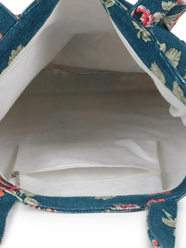 FLORAL_CHIC_(Blue-Red)_Eco_Friendly_Tote_Bag__Blue_With_Red_Roses