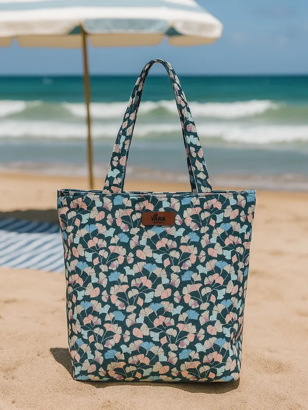BOTANIK_(Olive_Green)_Canvas_Tote_Bag_With_Inner_Zipper_Pocket