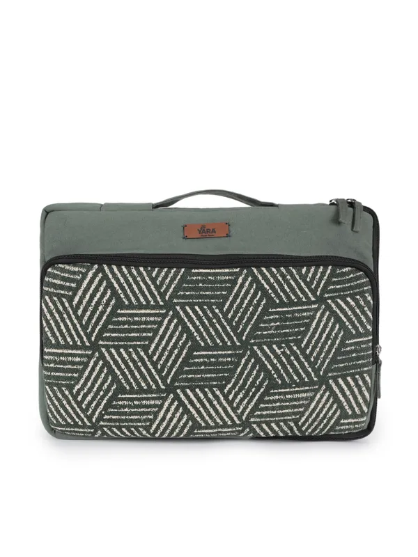 GREEN_GRID_(Green)_Laptop_Sleeve_With_Geometric_Pattern__Fits_Up_To_14_Inch_Laptops