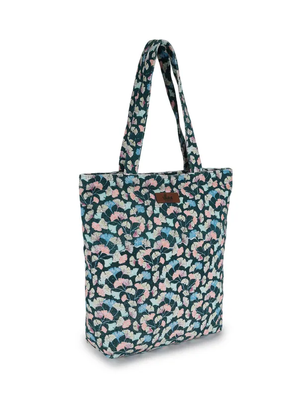 BOTANIK_(Olive_Green)_Canvas_Tote_Bag_With_Inner_Zipper_Pocket