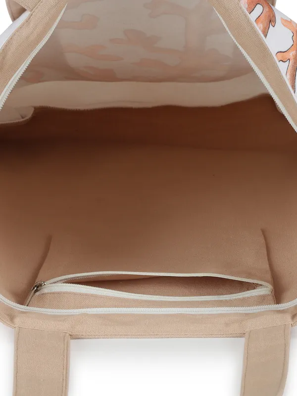 MARINA_(Beige-Brown)_Coral_Print_Canvas_Tote_Bag_With_Long_Handles