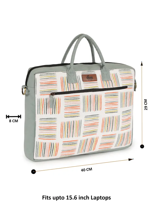FROSTED_LATTICE_(Multi-Color)_Laptop_Bag_With_Shoulder_Strap_Light_Blue_[_FITS_UPTO_16_INCH_LAPTOP]