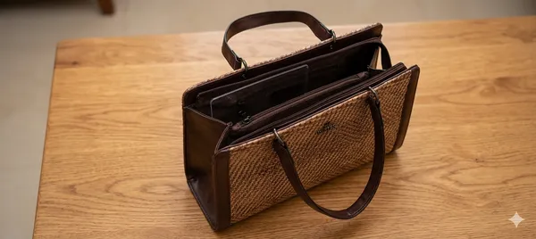 Brown_Jute_Textured_Handbag_With_Shoulder_Straps