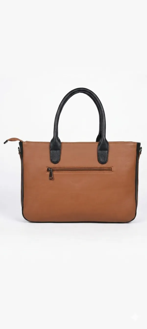 Tan_Laptop_Handbag_With_Shoulder_Straps_Best_For_14"_Laptop