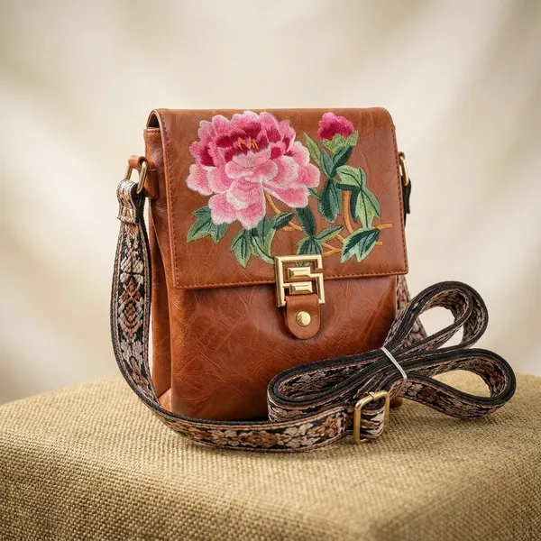 Korean_Embroidered_Tan_Sling_Bag