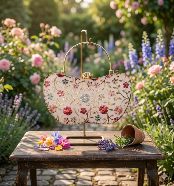 Apple_Shaped_Embroidered_Clutch_with_Metal_Handle_And_Sling_Chain