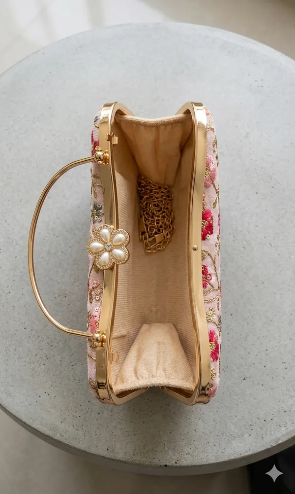 Apple_Shaped_Embroidered_Clutch_with_Metal_Handle_And_Sling_Chain