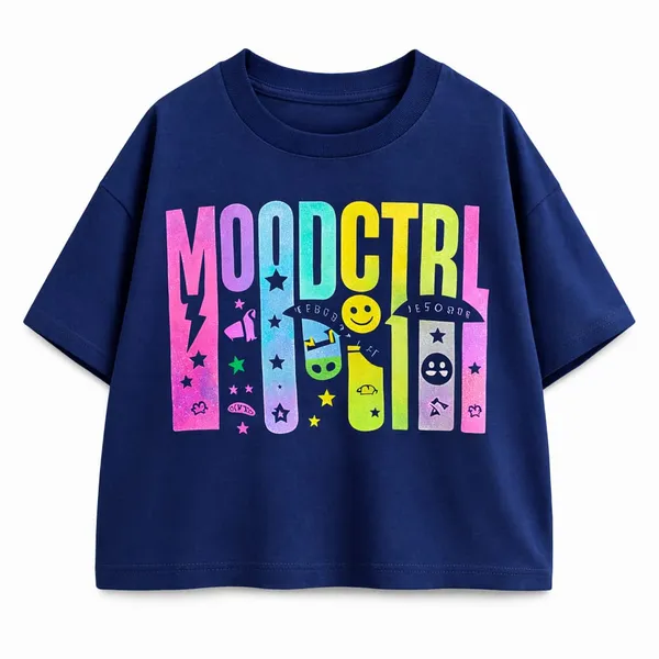 Blue_Cotton_Oversized_Crop_T-Shirt_For_Girls