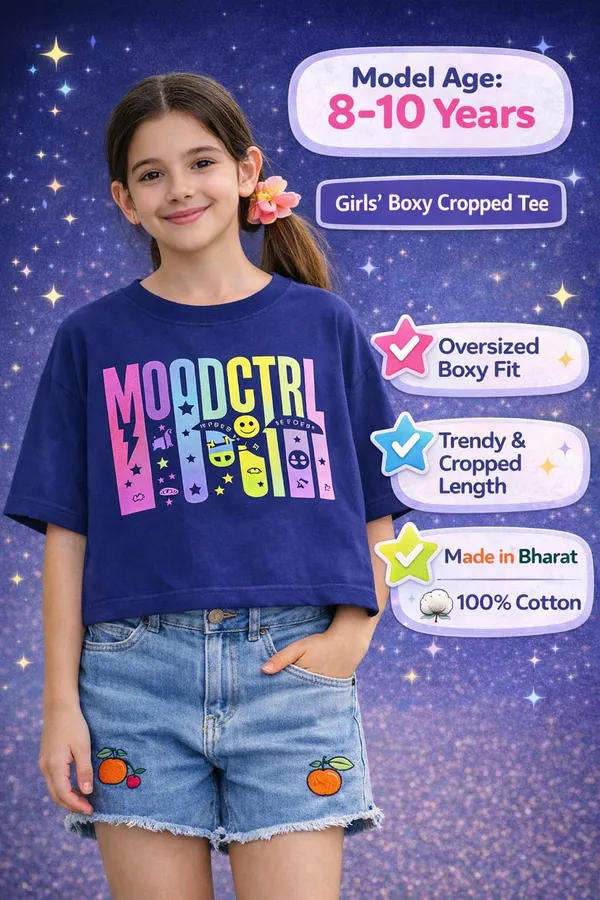 Blue_Cotton_Oversized_Crop_T-Shirt_For_Girls