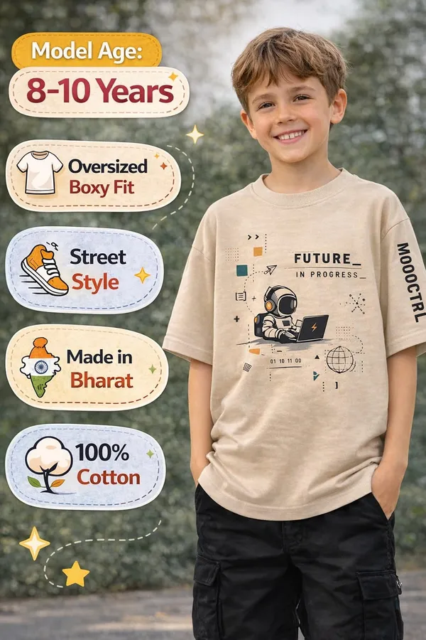 Cream_Cotton_Astronaut_Graphic_T-Shirt_For_Boys