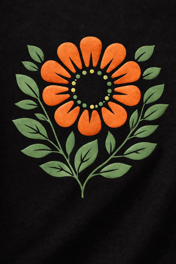 Black_And_Blue_Cotton_Floral_Print_And_Oversized_Lightning_Print_T-Shirt_For_Girls_Pack_Of_2