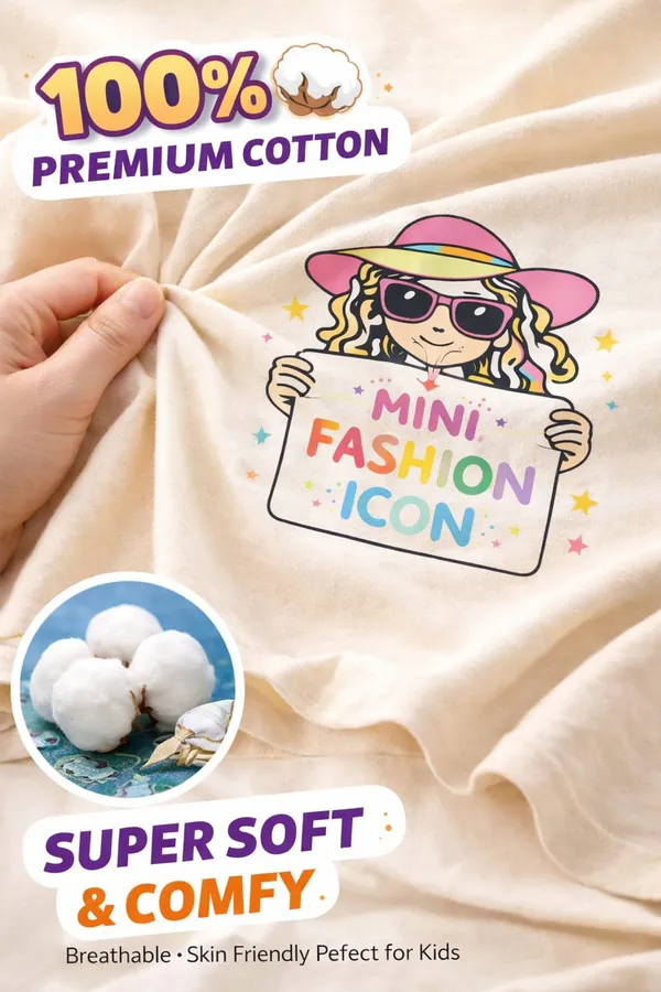 Cream_Cotton_Graphic_T-Shirt_For_Girls