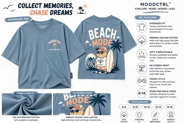 Moodctrl_Blue_Cotton_Oversized-_Unisex_Beach_Mode_Graphic_T-Shirt_For_Girls_$_Boys