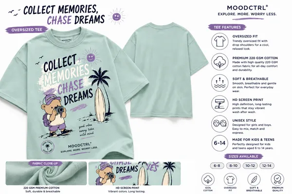 Moodctrl_Light_Blue_Cotton_Oversized-_Unisex_Chase_Dream_Graphic_T-Shirt_For_Girls_$_Boys
