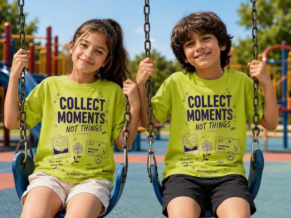 Moodctrl_Green_Cotton_Oversized-_Unisex_Collect_Moments_Graphic_T-Shirt_For_Girls_$_Boys
