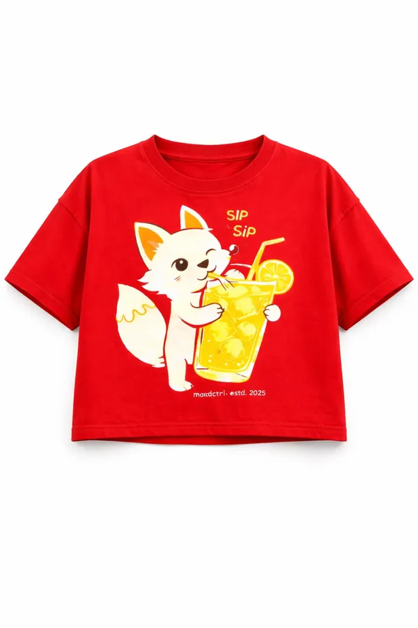 Red_Cotton_Oversized_Graphic_T-Shirt_For_Girls