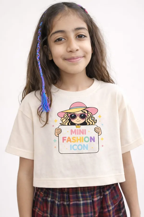 Cream_Cotton_Graphic_T-Shirt_For_Girls