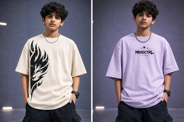 Purple_And_Cream_Cotton_Oversized_Graphic_T-Shirt_For_Boys_|_Pack_Of_2