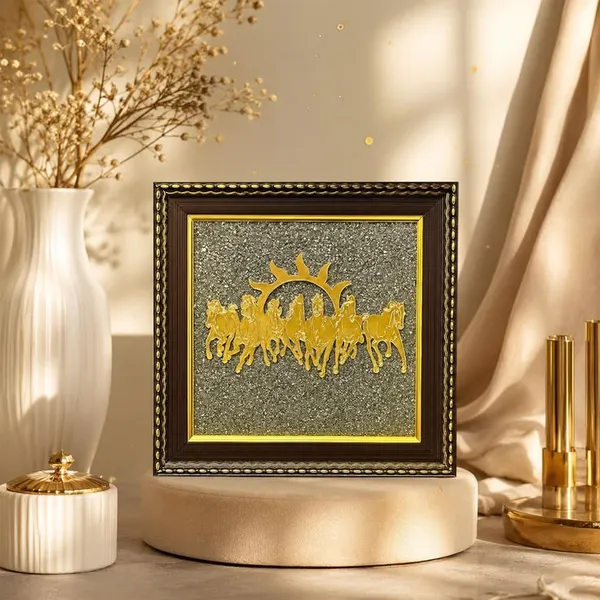 Abundance_in_Motion_–_Pyrite_7-Horse_Vastu_Frame