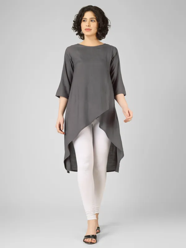 Grey_Pure_Rayon_Asymmetric_Tunic_For_Women