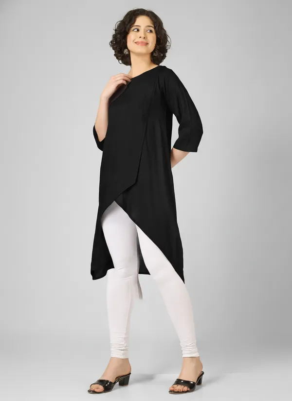 Black_Pure_Rayon_Asymmetric_Longline_Tunic_For_Women
