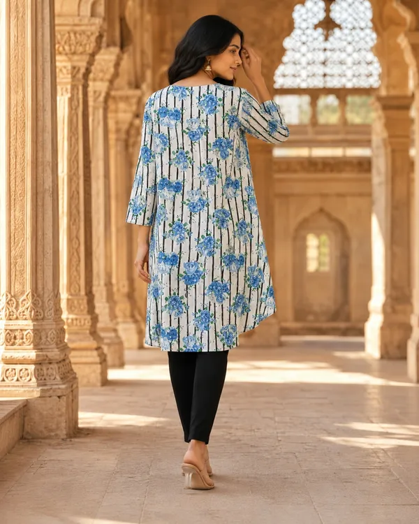Blue_Pure_Rayon_Straight_Floral_Printed_Tunic_For_Women
