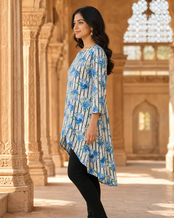 Blue_Pure_Rayon_Straight_Floral_Printed_Tunic_For_Women