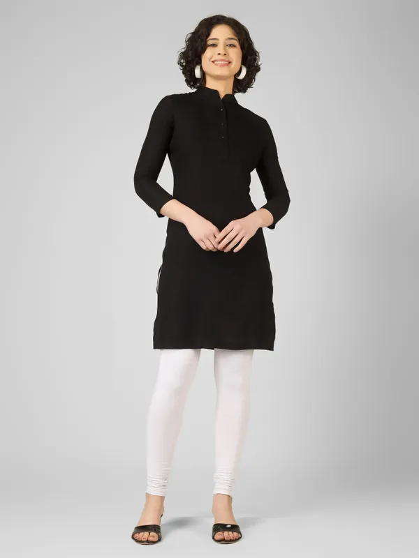 Black_Pure_Rayon_Straight_Fit_Kurta_For_Women