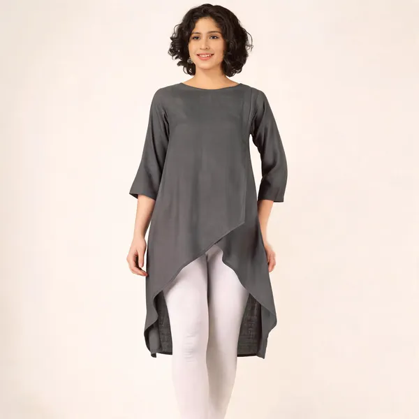 Grey_Pure_Rayon_Asymmetric_Tunic_For_Women