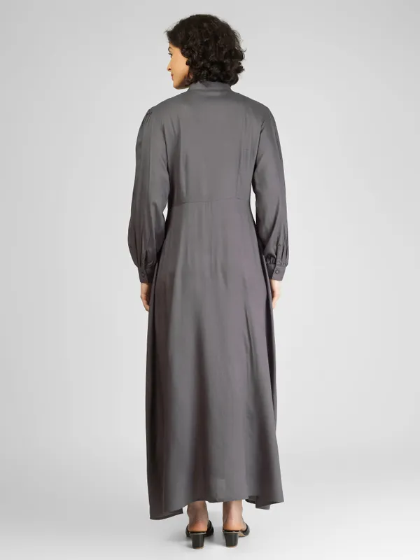 Grey_Pure_Rayon_Relaxed_Fit_Long_Sleeve_Maxi_Dress_For_Women