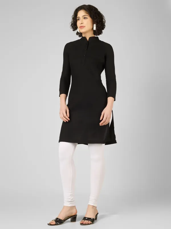 Black_Pure_Rayon_Straight_Fit_Kurta_For_Women