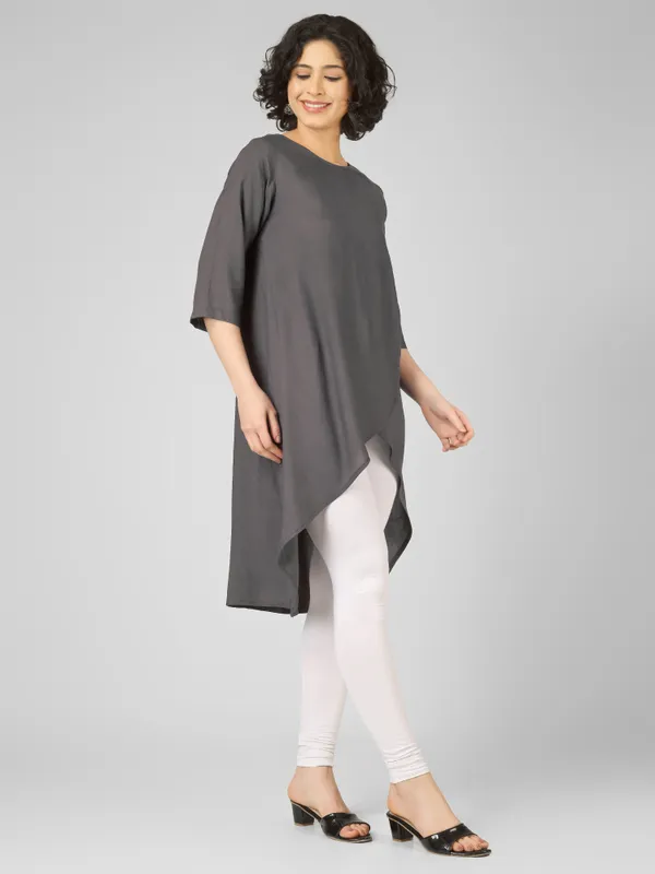 Grey_Pure_Rayon_Asymmetric_Tunic_For_Women