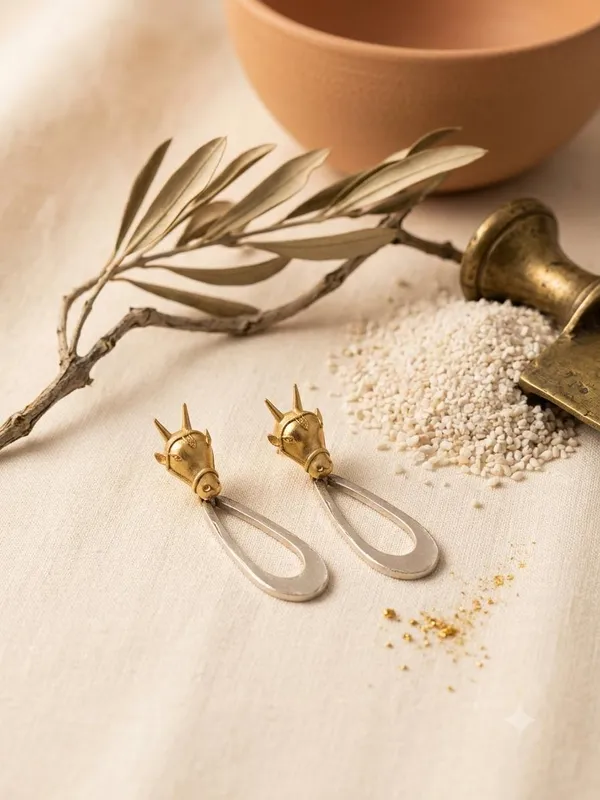 Elegant_The_Nandi_Sculpted_Dual-Tone_Drop_Earrings