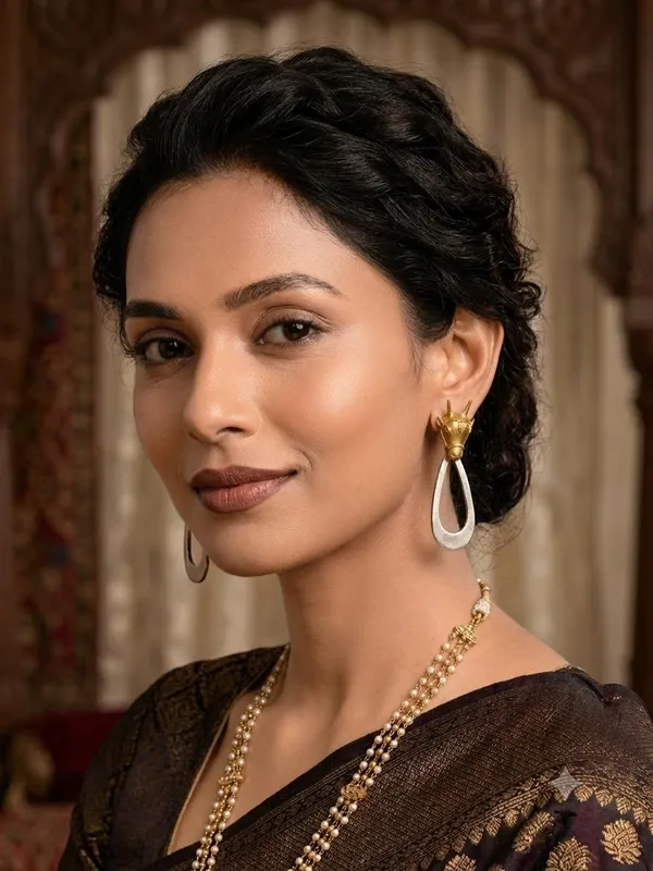 Elegant_The_Nandi_Sculpted_Dual-Tone_Drop_Earrings