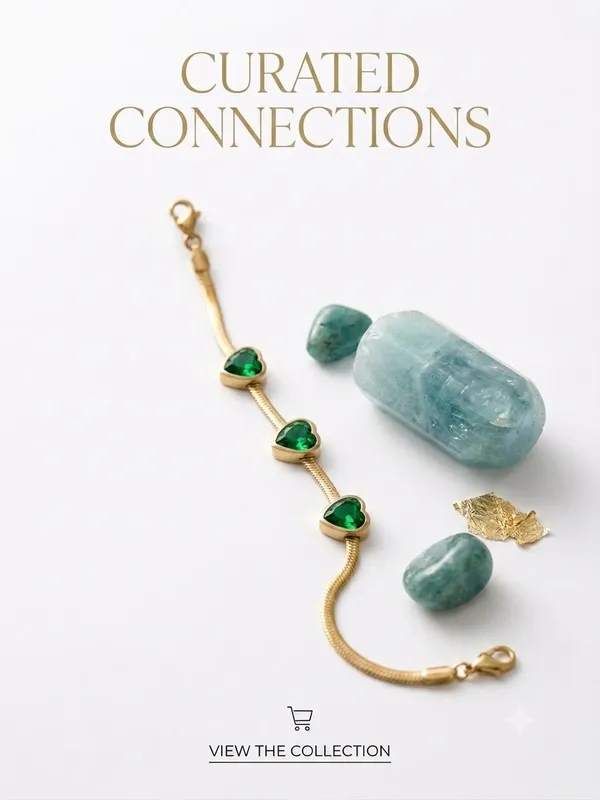 Elegant_Crystal_Studed_heart_shaped_Bracelet__-_Goldtone_with_emerald_green_stone