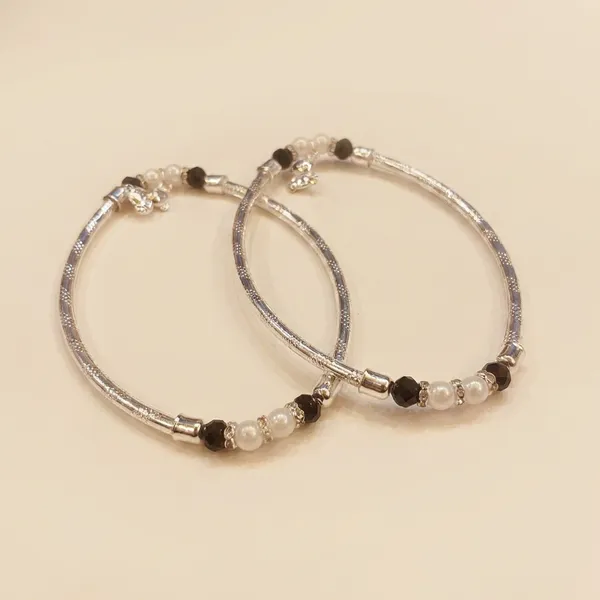 Elegant_Silver_Tone_Beaded_Ankelet___Set_Of_2