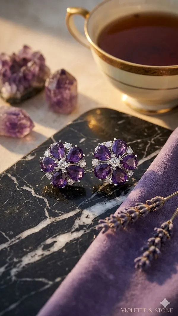 Elegant_Purple_Stone_Flower_Stud_Earrings