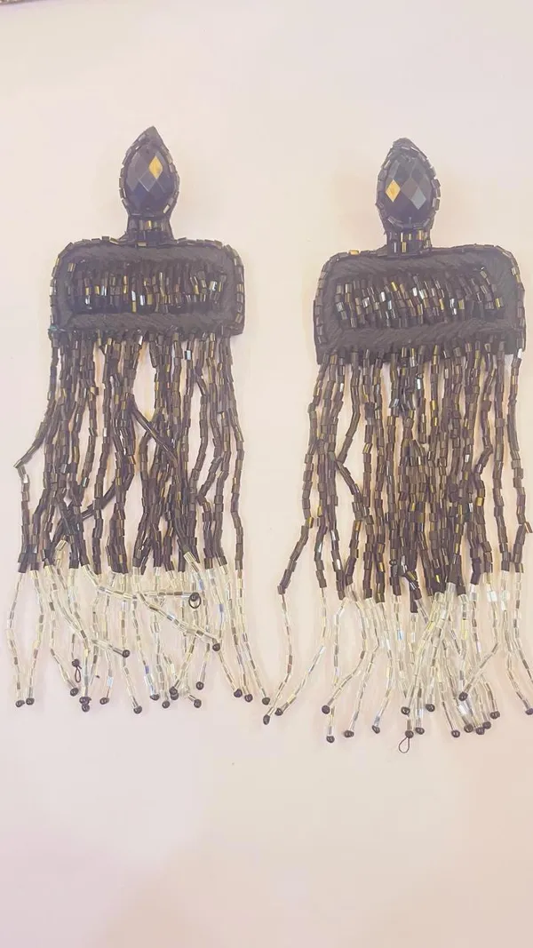 Black_beaded__trendy_earing_long