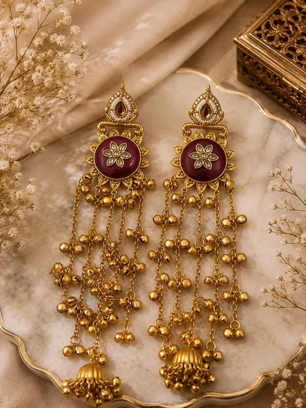 Gold_toned_Kashmiri_Earring