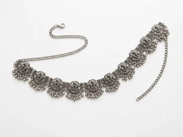 Handcrafted_Oxidised_Silver_Peacock_Motif_Kamarbandh_/_Waist_Belt_with_Ghungroo_Clusters